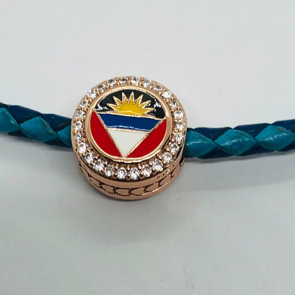 ✨✨PANDORA Country Of Antigua & Barbuda EXCLUSIVE Flag Button Charm